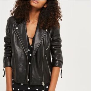 Topshop Black Leather Jacket